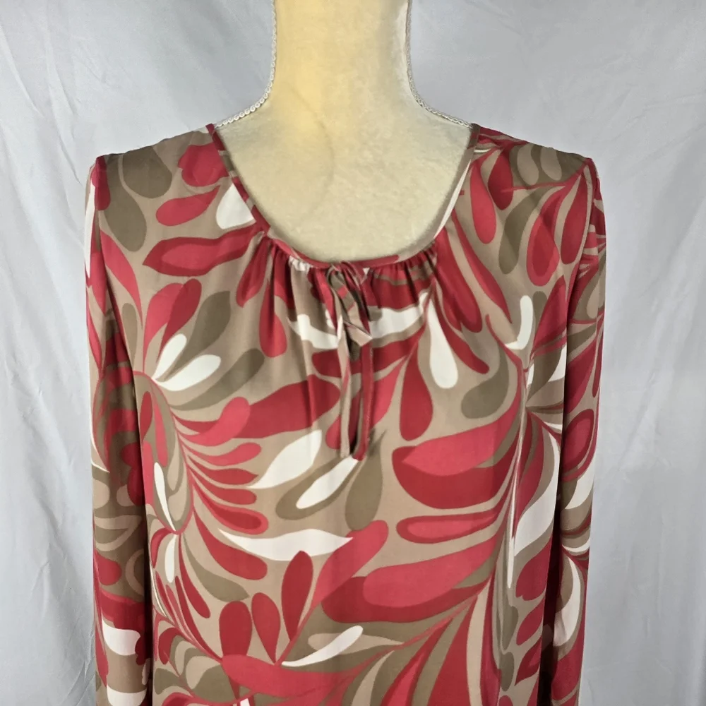 Two Twenty Five Silk Paisley Floral Keyhole Women's sz 6 Retro Feminine - Picture 2 of 6